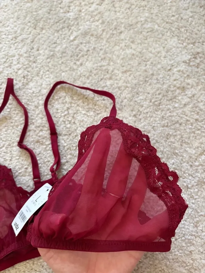 Bralette bordeaux undiz taille L - photo numéro 4