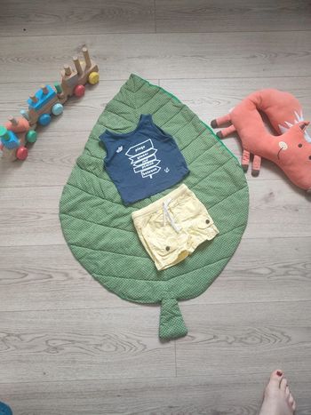 Short et tee-shirt sans manche été 6 mois