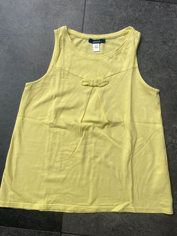 Top fille 8 ans jaune Okaidi