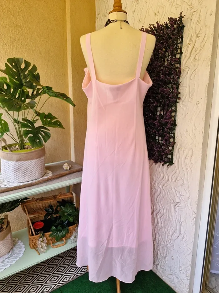 🎀 Robe longue rose poudrée Bleu Bonheur T48 - photo numéro 4