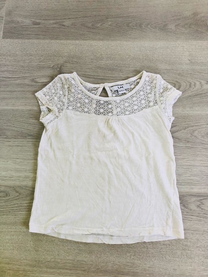 Teeshirt fille 6 ans blanc la halle - photo numéro 4