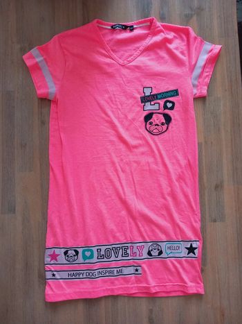 T-shirt rose fluo fille – Punkidz – 12 ans