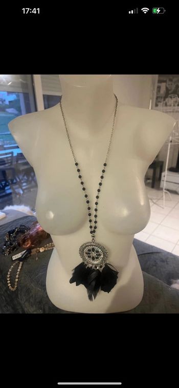 Collier long attrape rêve vintage