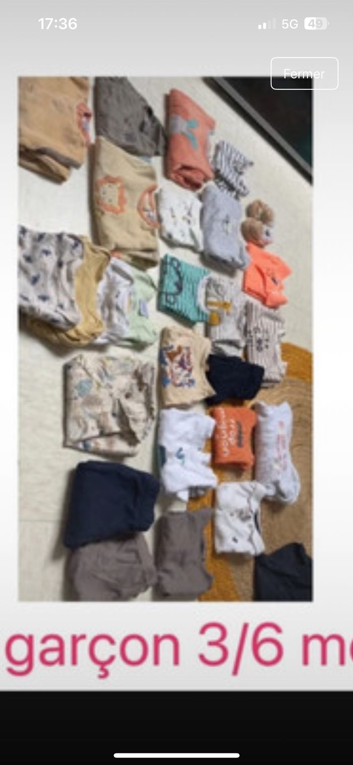 Lot vêtements bebe garçon du 3 au 18 mois