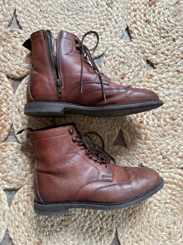 Bottine cuir marron - Homme - Zara - photo numéro 5