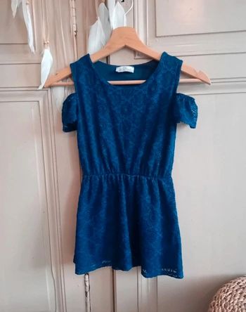 Robe en dentelle bleu - Little Princess - 5 ans