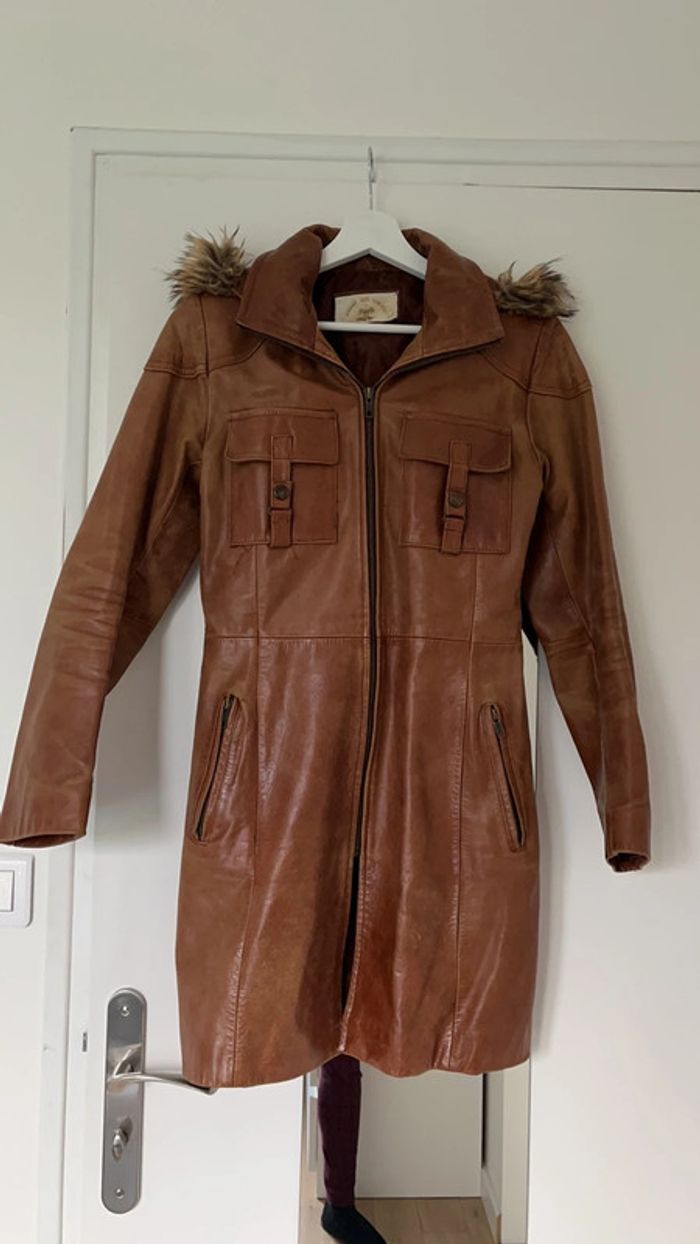Très jolie manteau veste cuir