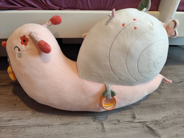 Escargot d'éveil en tissu, monde rose multicolore - photo numéro 4
