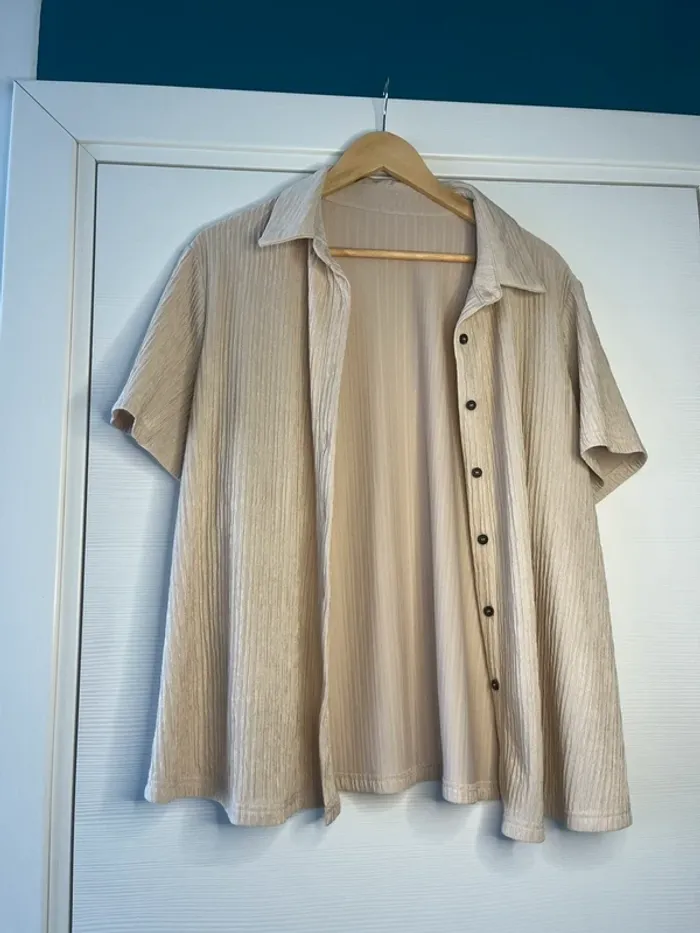🔹 Chemise Beige – Shein Curve 🔹