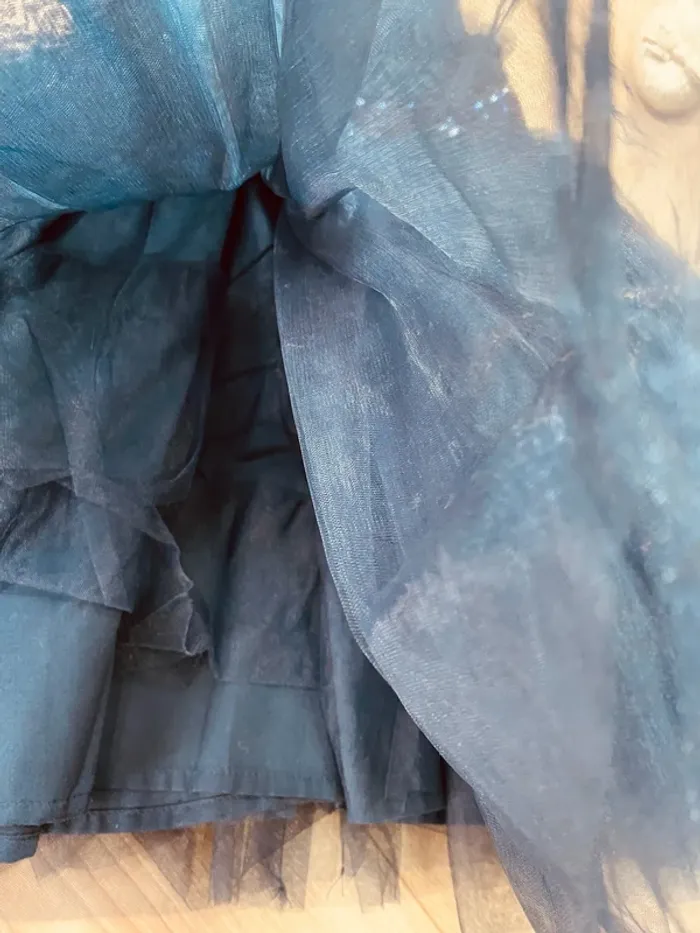 Taille 6 ans Robe créateur fille TAO bleu marine * sequins et tulle * 💙 - photo numéro 5