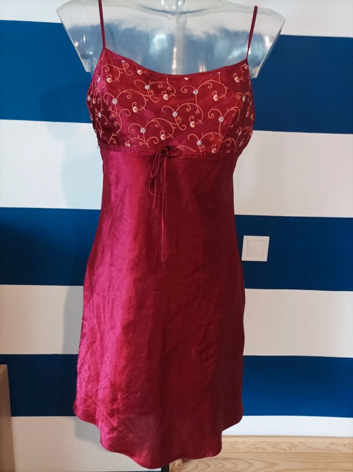 Nuisette bordeaux satin neuve Etam femme taille 40
