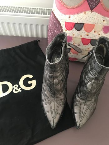 Bottines cuir D&G argentée 37 1/5