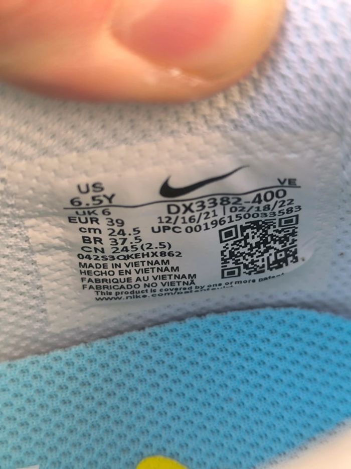 Baskets Nike dunk low next nature hommer Simpson bleu et blanche pointure 39 neuves avec boîte - photo numéro 10