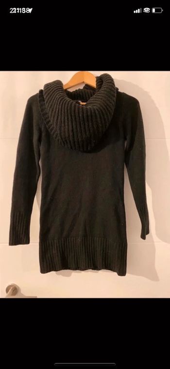 Pull long col roulé