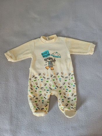 pyjama 1 mois jaune ourson