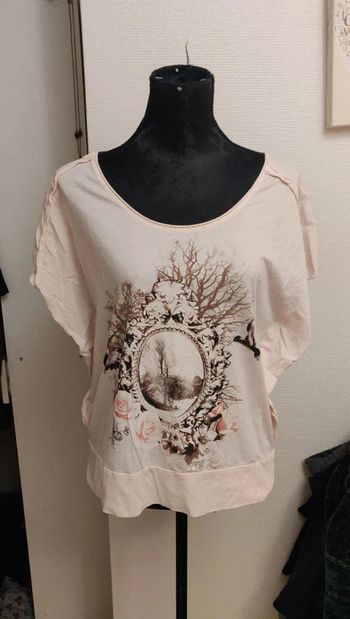 T-shirt K Woman (rose), XL / 42 / 14