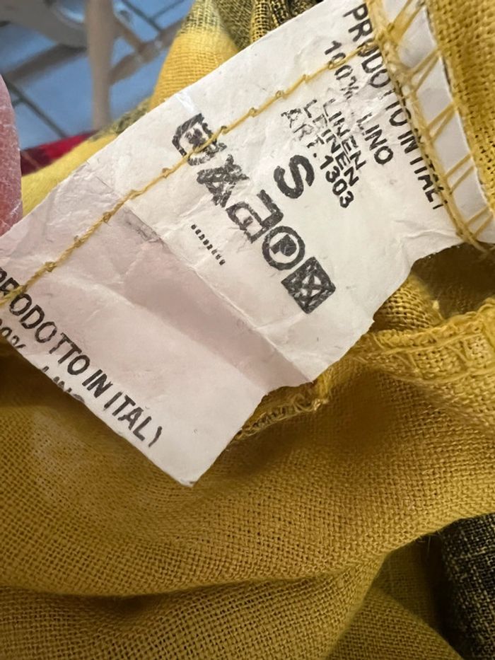 Robe été 100 % lin taille S jaune kaki - photo numéro 5