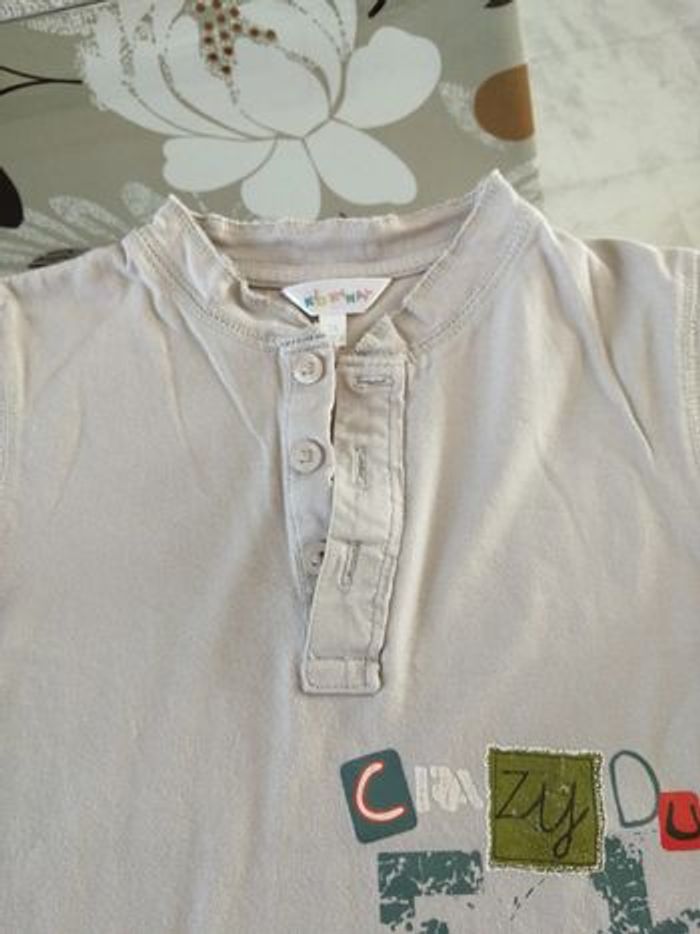 Tee-shirt manches longues garçon col tunisien garçon 5 ans - photo numéro 3