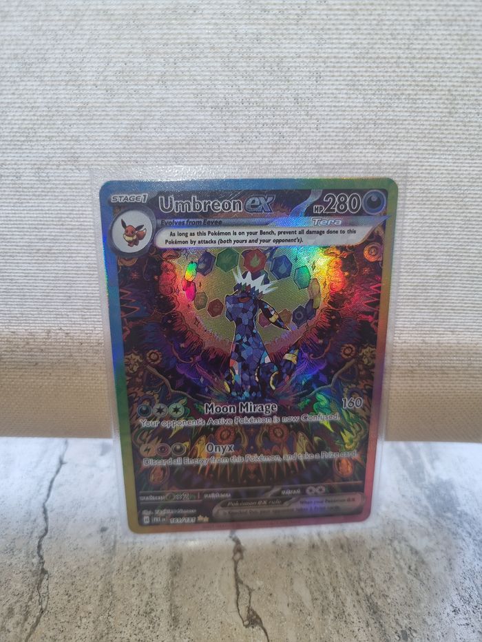 Carte Pokémon Umbreon ex Téracristal – Full Art Holo – 163/162 – Neuve sous protection