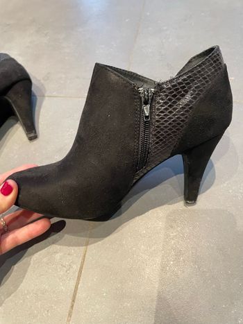 Bottines suédine hiver femme à talons