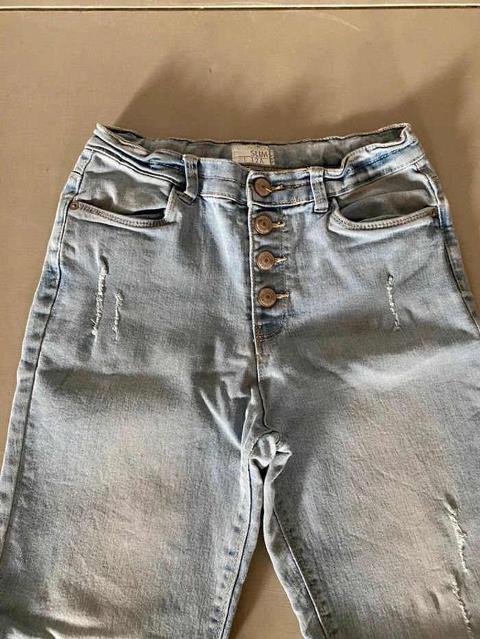Jean’s kiabi slim 12 ans demin bleu clair - photo numéro 5