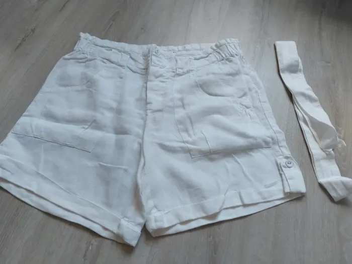 Short lin blanc t 36