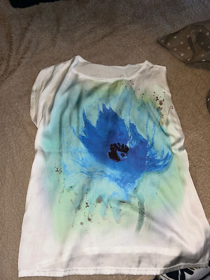 T-shirt effet soie promod L - photo numéro 3