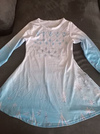 Robe déguisement elsa reine des neiges 5/6 ans