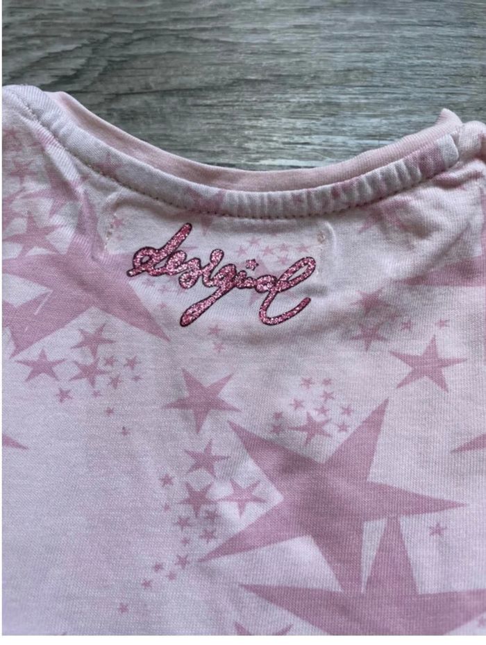Tshirt desigual 18 mois rose motif chaussons ballerines danceus paillettes - photo numéro 6