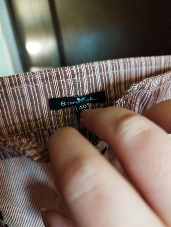Robe rose rayures patchwork vintage L/40 y2k - photo numéro 13