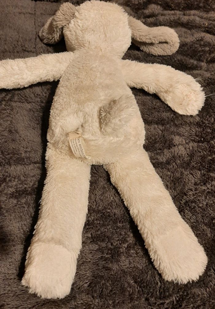 Peluche chien blanc - photo numéro 3