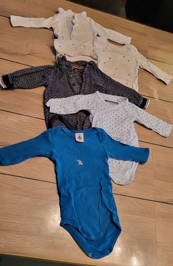 2e lot de bodies 3 mois garçon