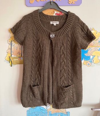 Gilet marron à manches courtes, taille 8 ans, marque Snoops.