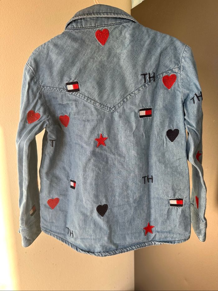 Chemise en jean tommy Hilfiger 4 ans fille - photo numéro 2