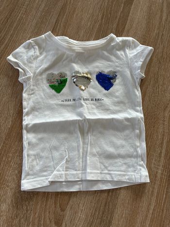 T shirt sequins 2 ans