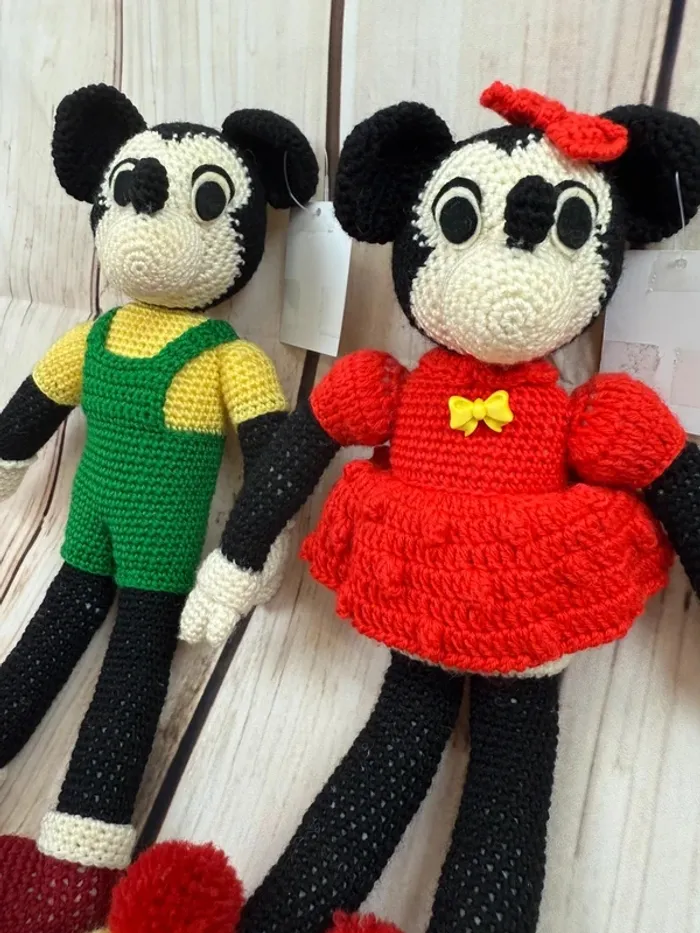 Peluches Disney Vintage import Japon Mickey & Minnie - photo numéro 12
