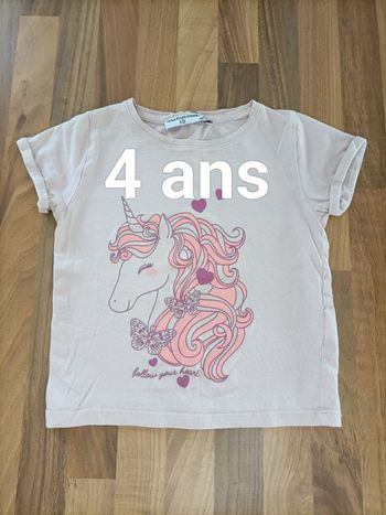 Tee-shirt rose licorne 🦄 4 ans fashion private company