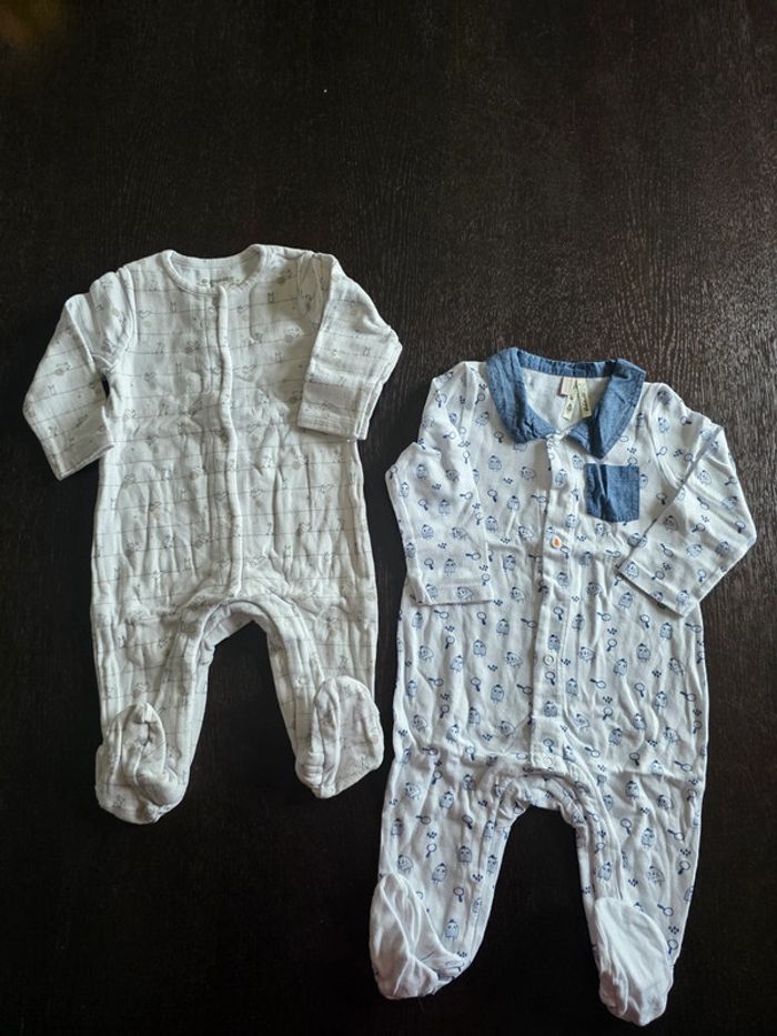 Lot de 4 pyjamas en coton en 6 mois - photo numéro 3