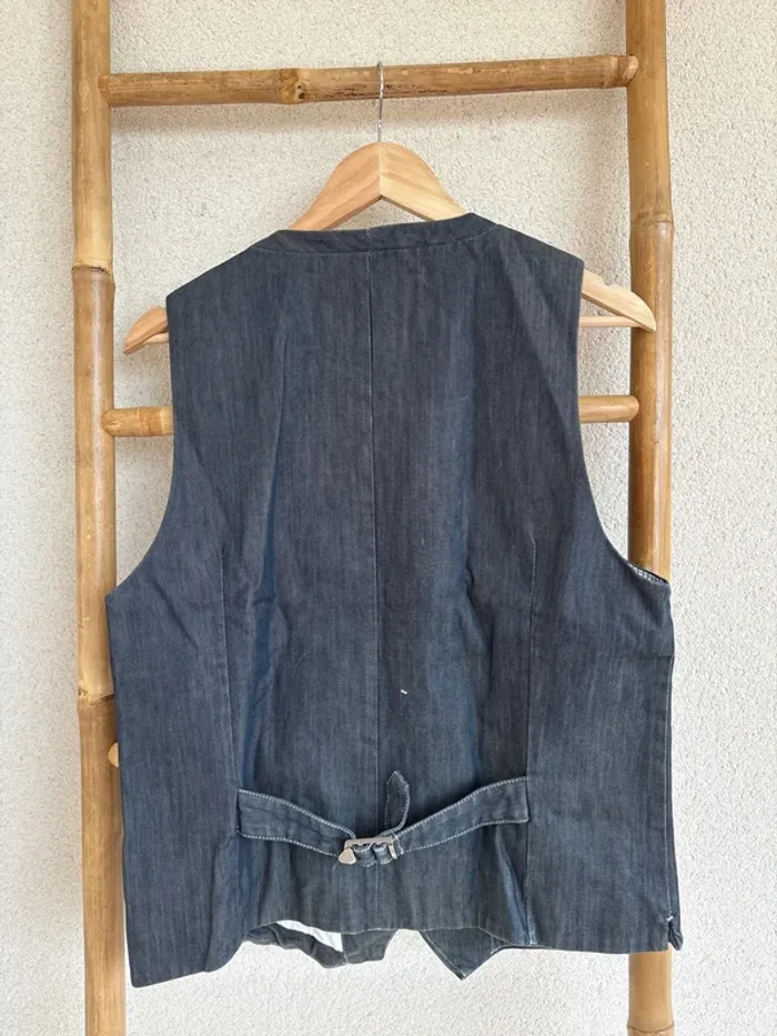 Gilet de costume en jean devred taille M - photo numéro 6