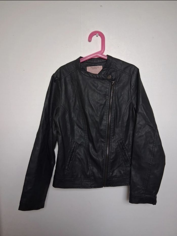 Veste simili cuir fille 12 ans