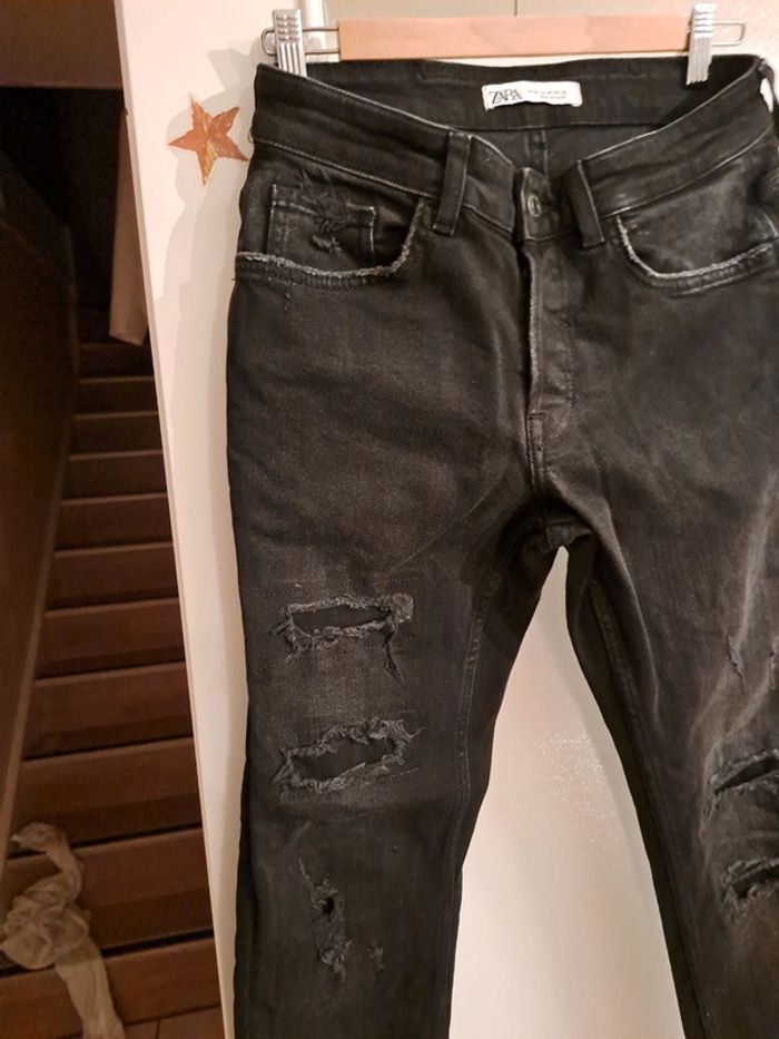 Jean troué noir T38 #isacorbashomme - photo numéro 4