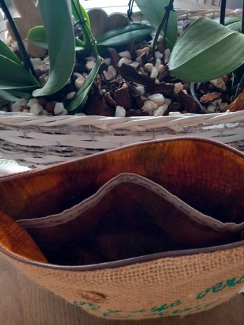 Pochette  en toile de jute