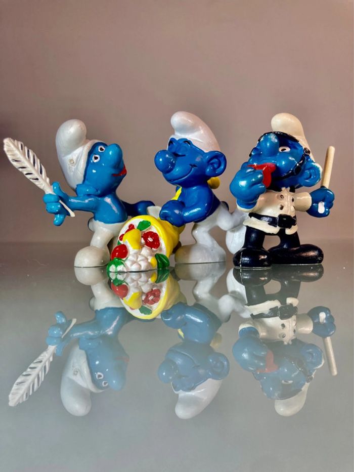 Lot 3 figurines Schtroumpfs Vintages - photo numéro 18