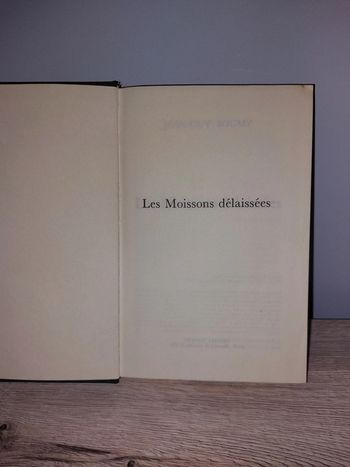 Livre les moissons délaissées