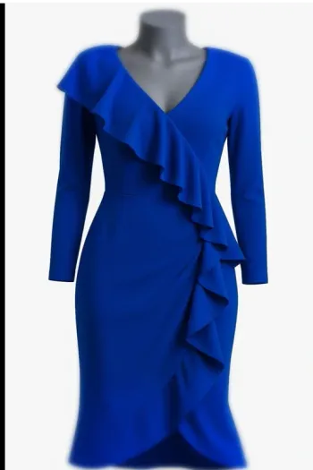 Robe bleu élégante neuve avec étiquettes taille S