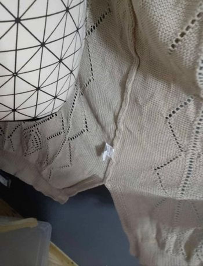 Cardigan Long Beige Grande Taille 56 – Boutonné, Manches Longues, Style Décontracté - photo numéro 6