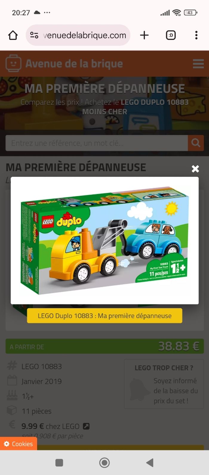 Dépanneuse lego duplo - photo numéro 7