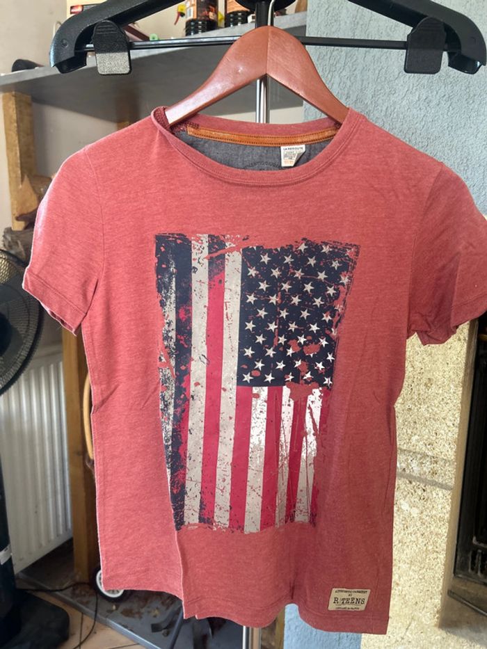 Teeshirt La redoute drapeau américain