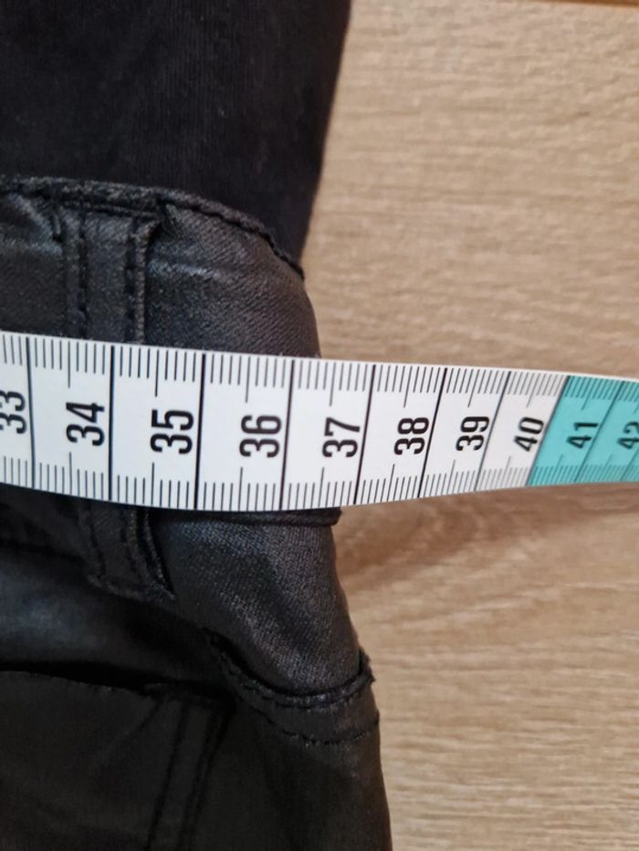 Pantalon de grossesse élastique mamalicious noir imitation cuir 28 34 - photo numéro 8