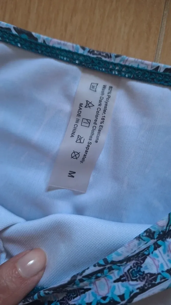 Maillot de bain 2 pièces tons verts M - photo numéro 5